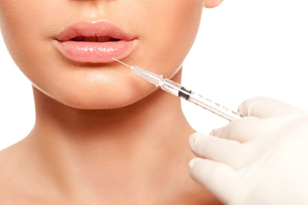 syringe injection beauty concept improve frown lines